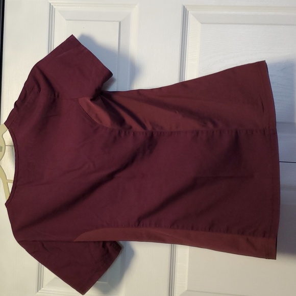 Pro silky soft scrub top, burgundy xxs - Picture 2 of 2